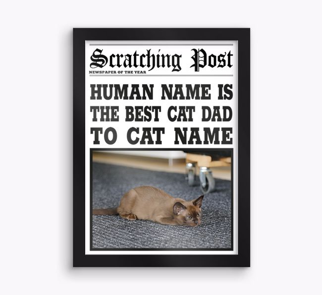 'The Scratching Post' - Personalised {breedFullName} Framed Print